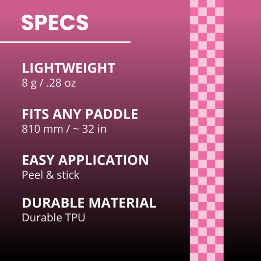 Pink Checkers Edge Tape (3 pack) - Pickleball Paddle Edge Tape