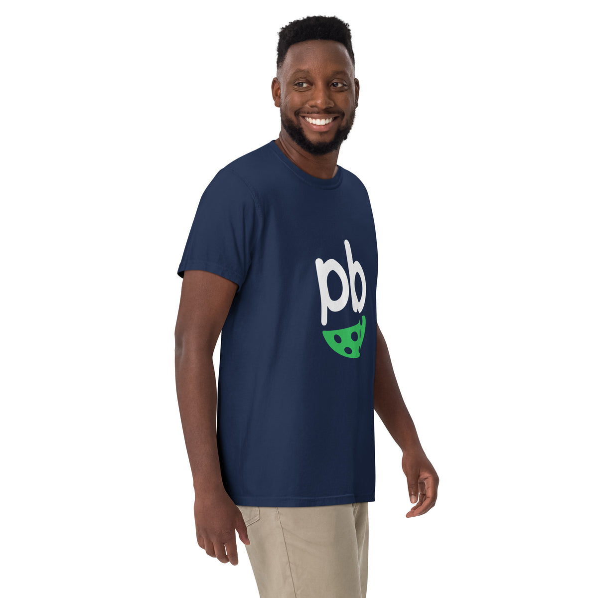 PickleBuddy Classic Logo pickleball t-shirt in navy