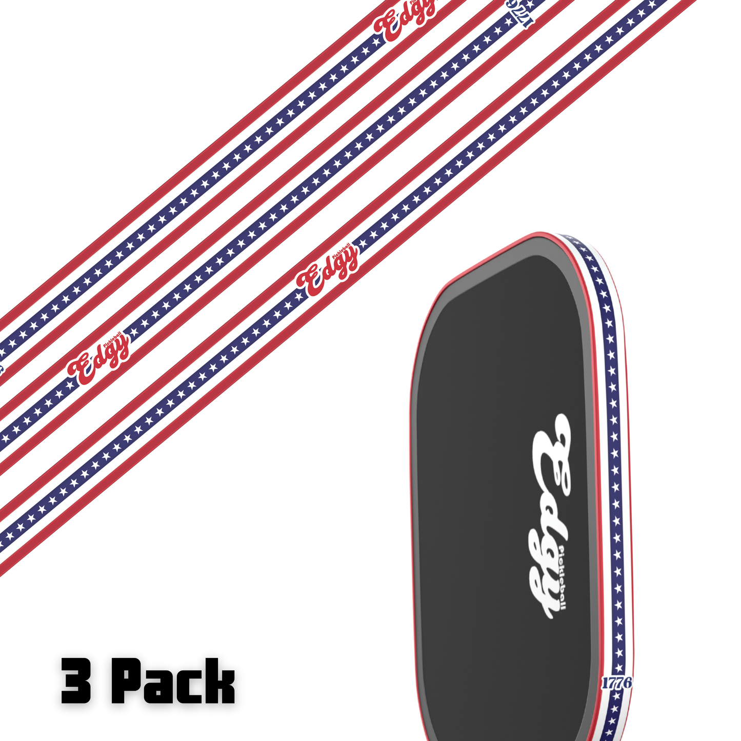 1776 Edge Tape (3 pack) - Pickleball Paddle Edge Tape