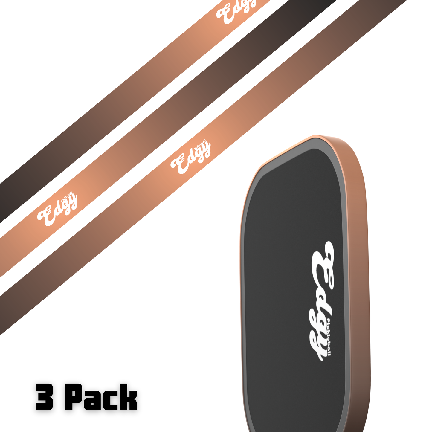Single Gradient Edge Tape (3 pack) - Pickleball Paddle Edge Tape