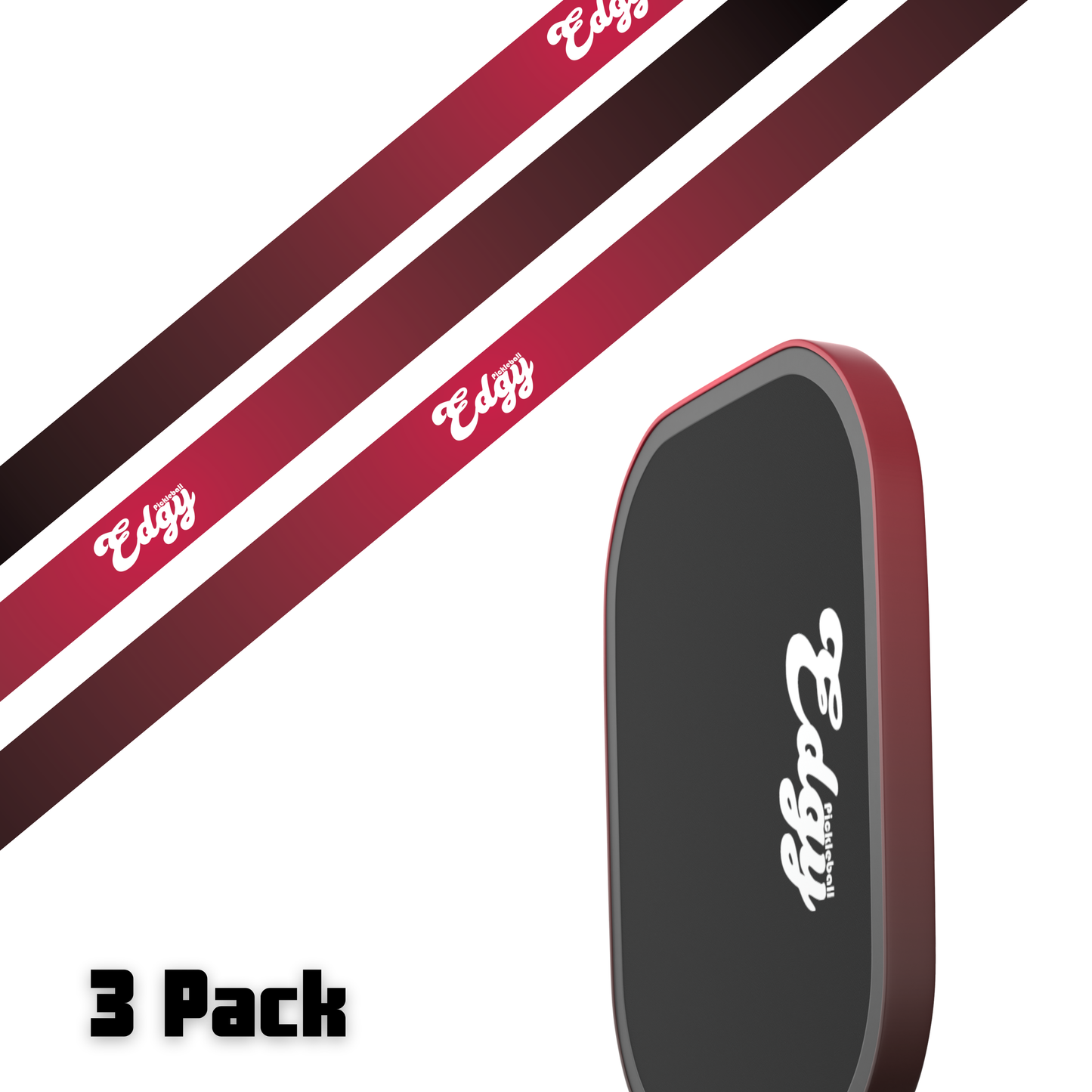 Single Gradient Edge Tape (3 pack) - Pickleball Paddle Edge Tape