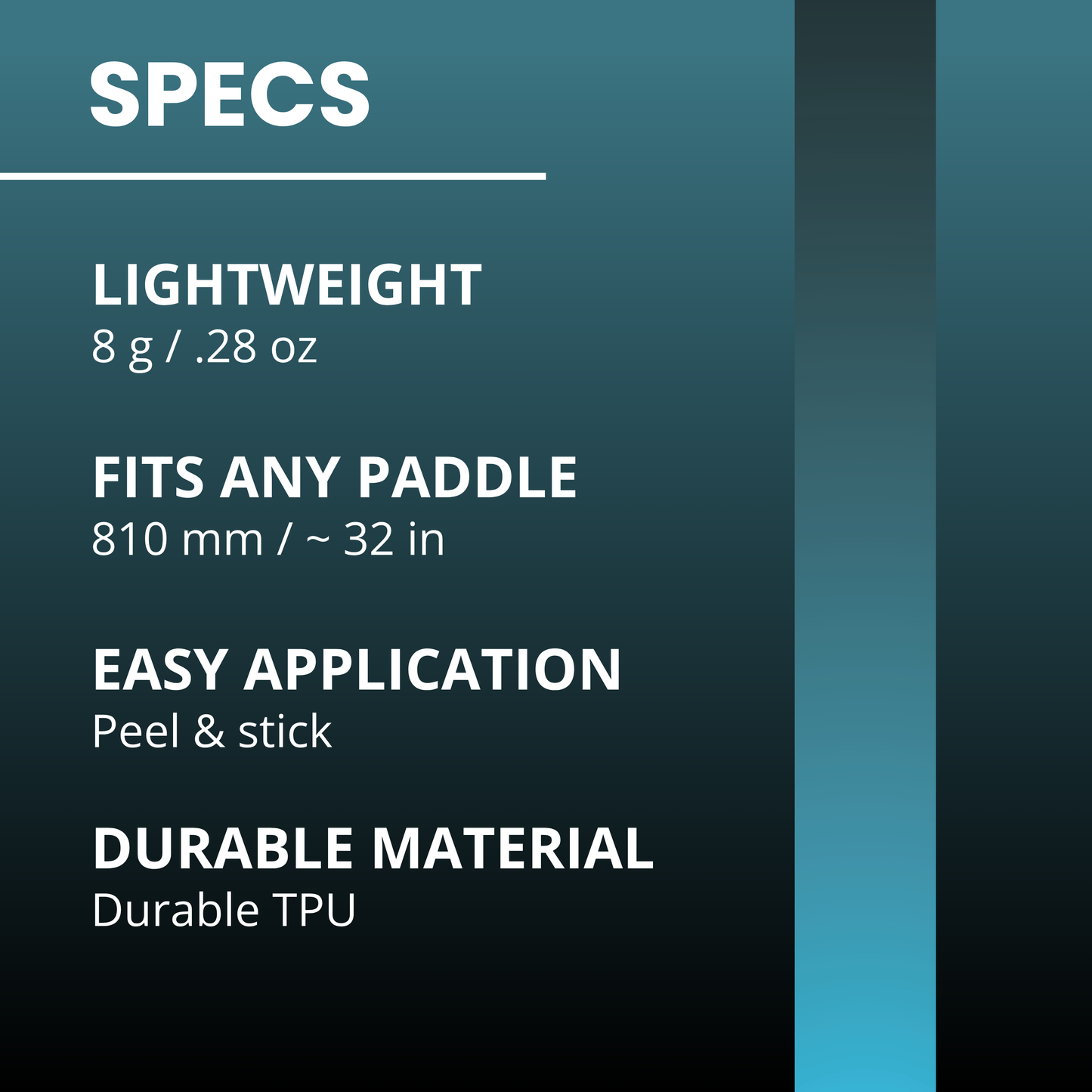 Single Gradient Edge Tape (3 pack) - Pickleball Paddle Edge Tape