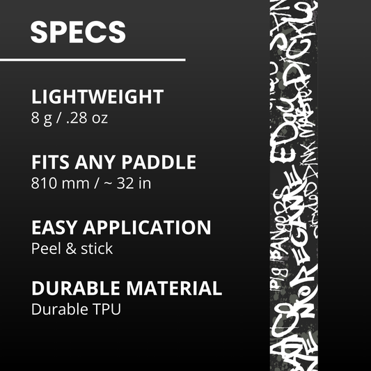 White Graffiti Edge Tape (3 pack) - Pickleball Paddle Edge Tape