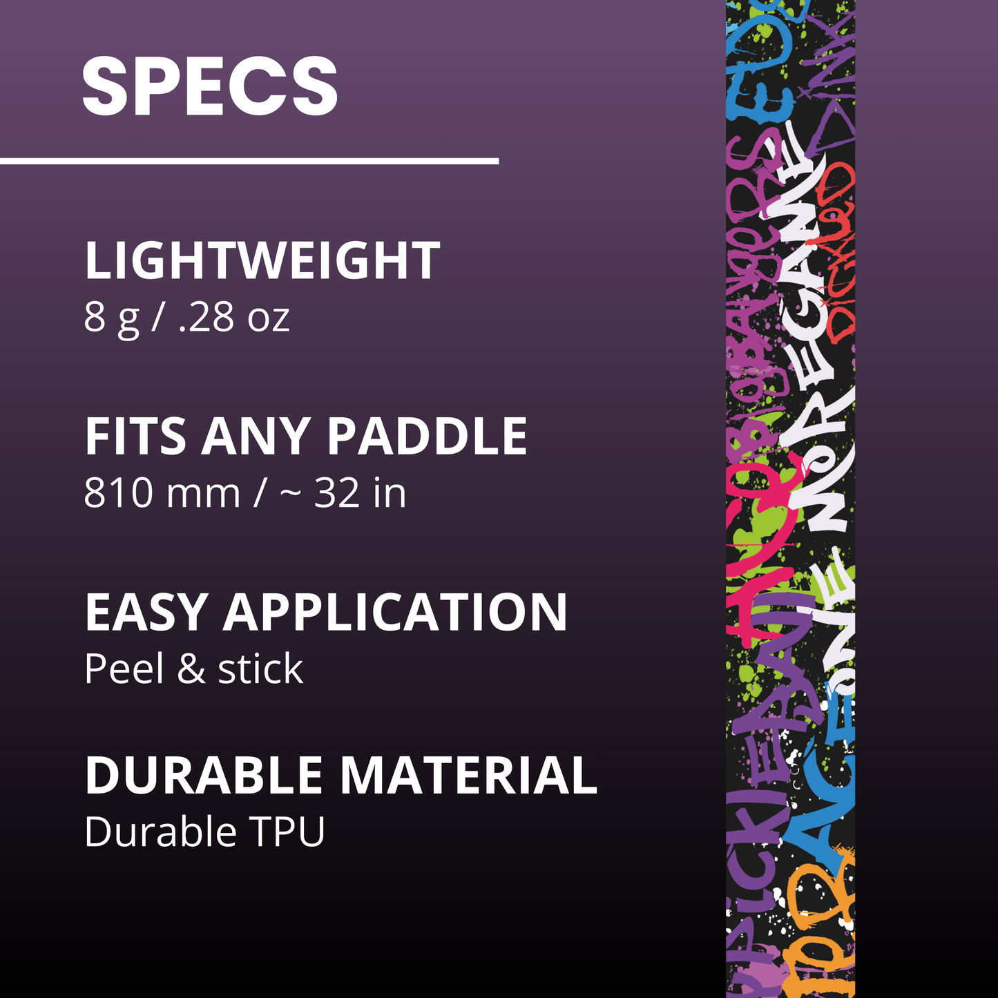 Graffiti 2.0 Edge Tape (3 pack) - Pickleball Paddle Edge Tape