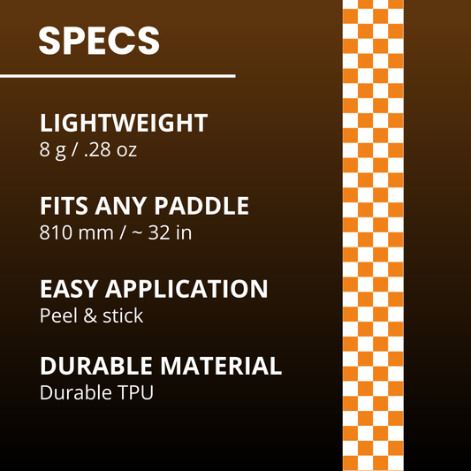 Orange Checkers Edge Tape (3 pack) - Pickleball Paddle Edge Tape
