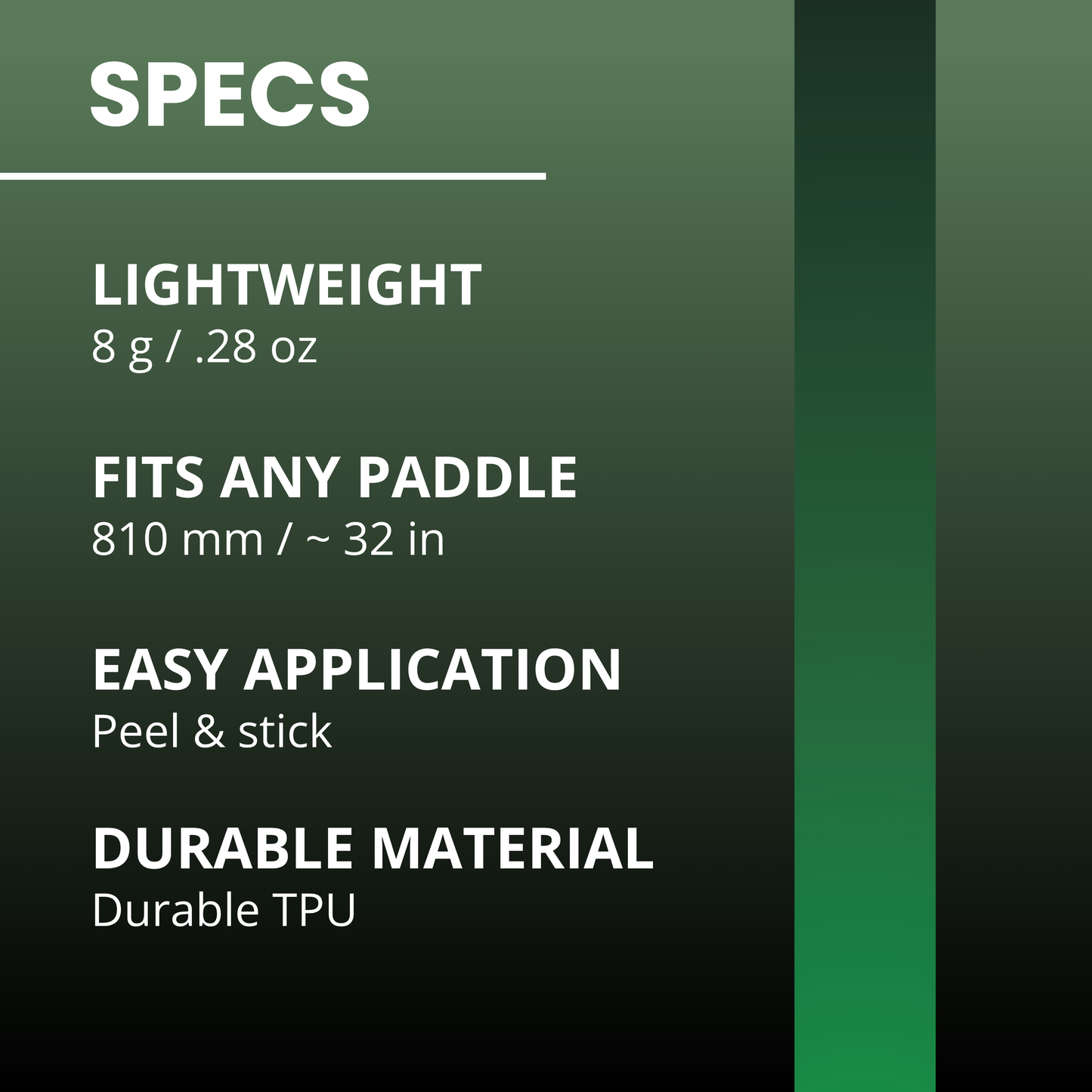 Single Gradient Edge Tape (3 pack) - Pickleball Paddle Edge Tape