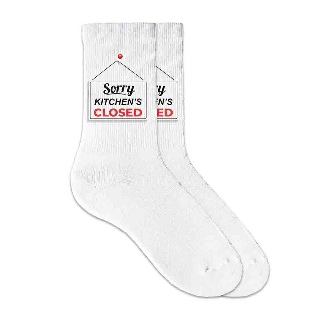 Stay Out of the Kitchen Funny Pickleball Crew Socks