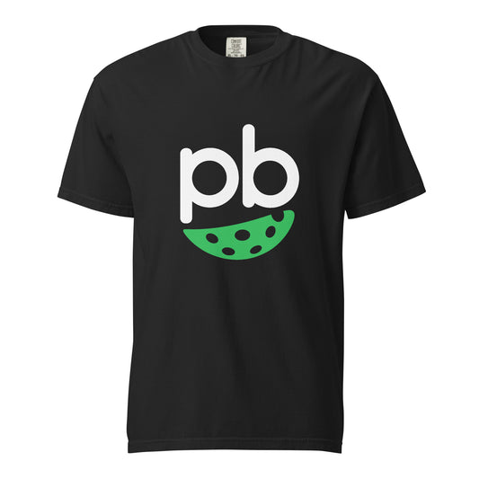 PickleBuddy Classic Logo pickleball t-shirt in black