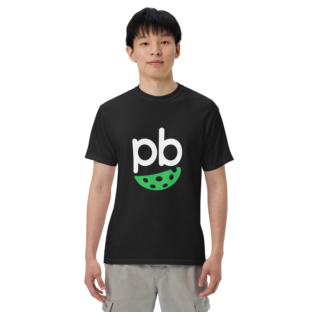 PickleBuddy Classic Logo pickleball t-shirt in black